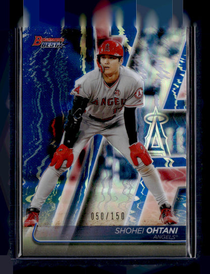 2020 Bowman's Best #22 Shohei Ohtani Blue Refractor #/150