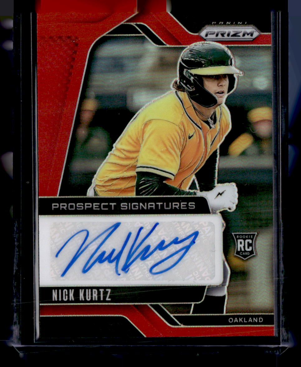 2025 Panini Prizm #PS-NK Nick Kurtz Prospect Signatures Red Prizms #/99