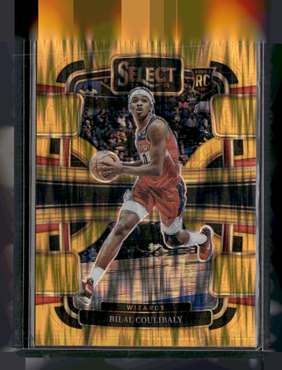 2023-24 Panini Select #97 Bilal Coulibaly Gold Flash Prizms #/10