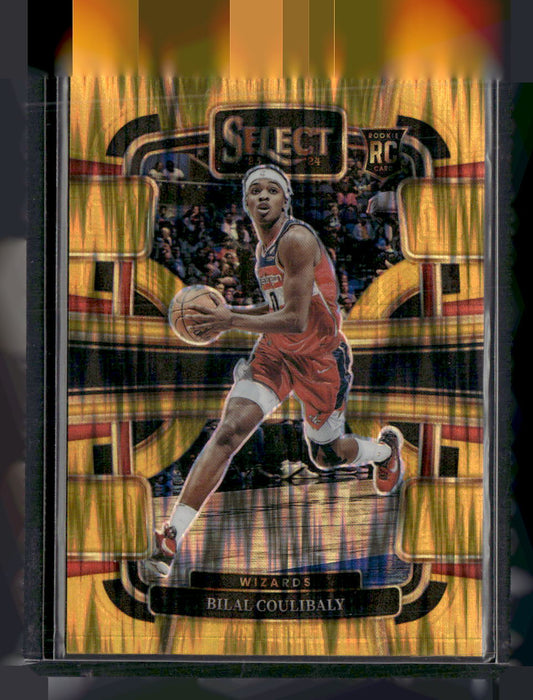 2023-24 Panini Select #97 Bilal Coulibaly Gold Flash Prizms #/10