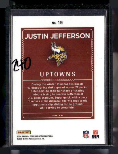 2024 Donruss Optic #19 Justin Jefferson Uptowns