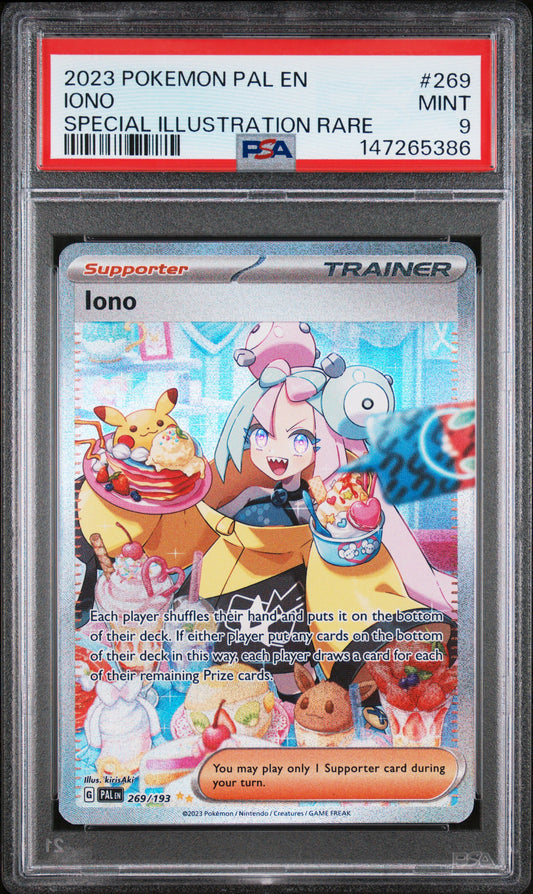 2023 Pokemon Pal En-Paldea Evolved #269 Iono Special Illustration Rare PSA 9