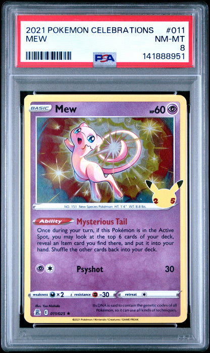 2021 Pokemon Celebrations #011 Mew PSA 8