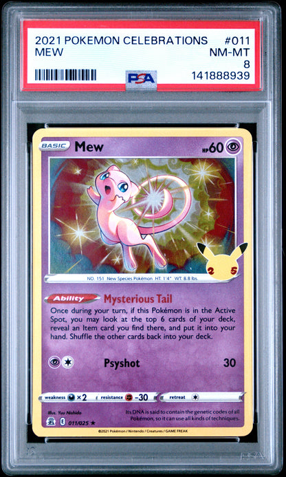 2021 Pokemon Celebrations #011 Mew PSA 8