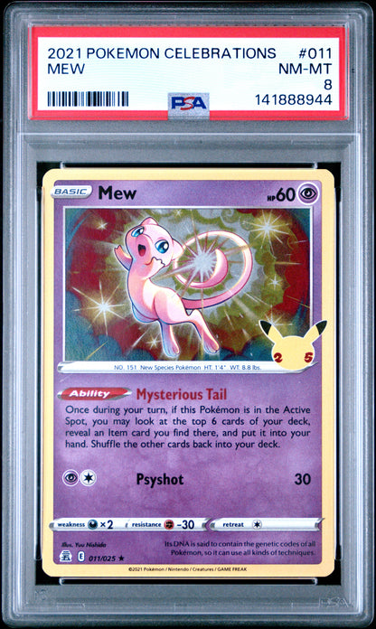 2021 Pokemon Celebrations #011 Mew PSA 8