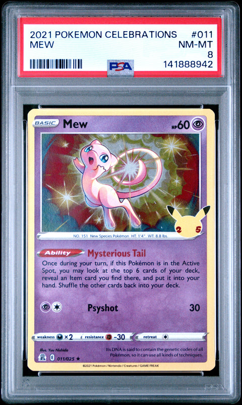 2021 Pokemon Celebrations #011 Mew PSA 8