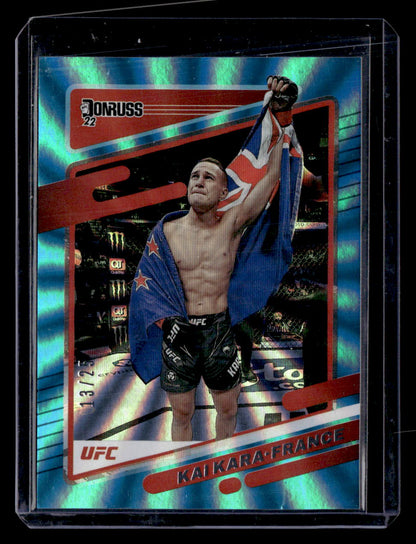2022 Donruss UFC #104 Kai Kara-France Holo Teal Laser #/25