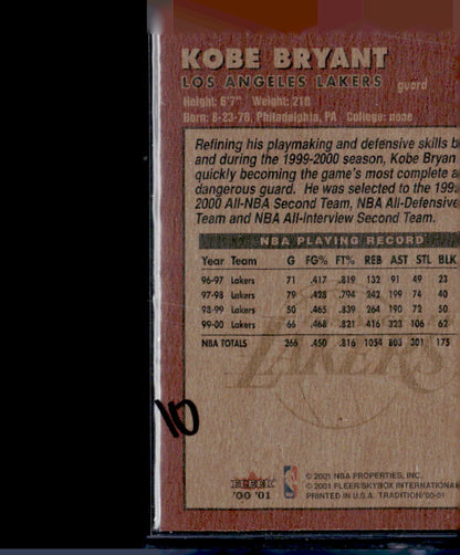 2000-01 Fleer Tradition #125 Kobe Bryant