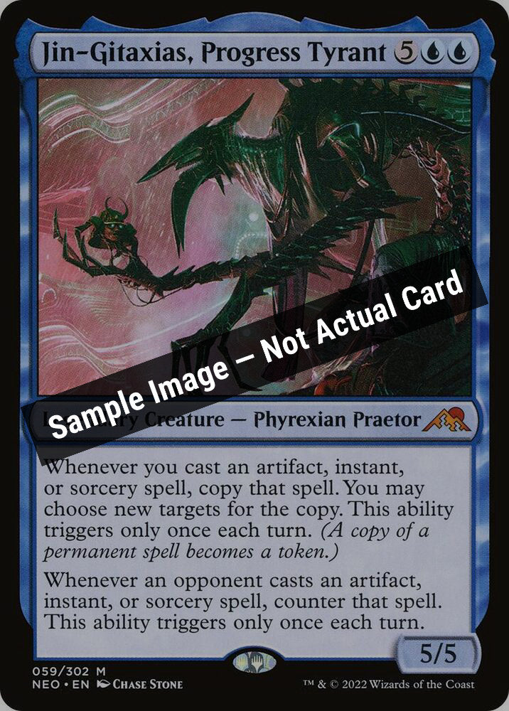 Magic,Kamigawa: Neon Dynasty,Jin-Gitaxias, Progress Tyrant - 59,Normal,Near Mint — Sample Image, Not Actual Card