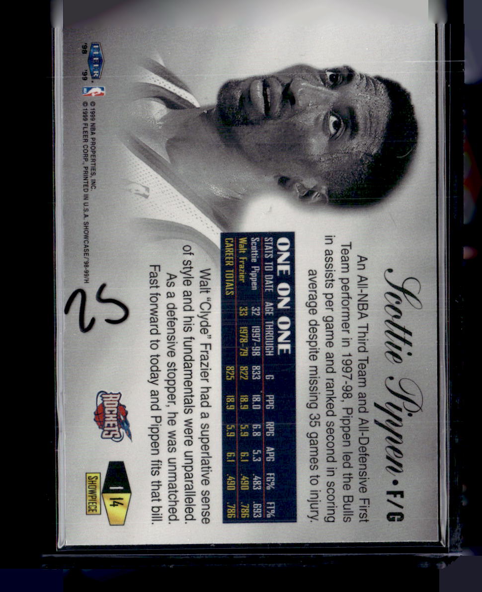 1998-99 Flair Showcase #14 Scottie Pippen Flair Showcase Row 1 #/1500