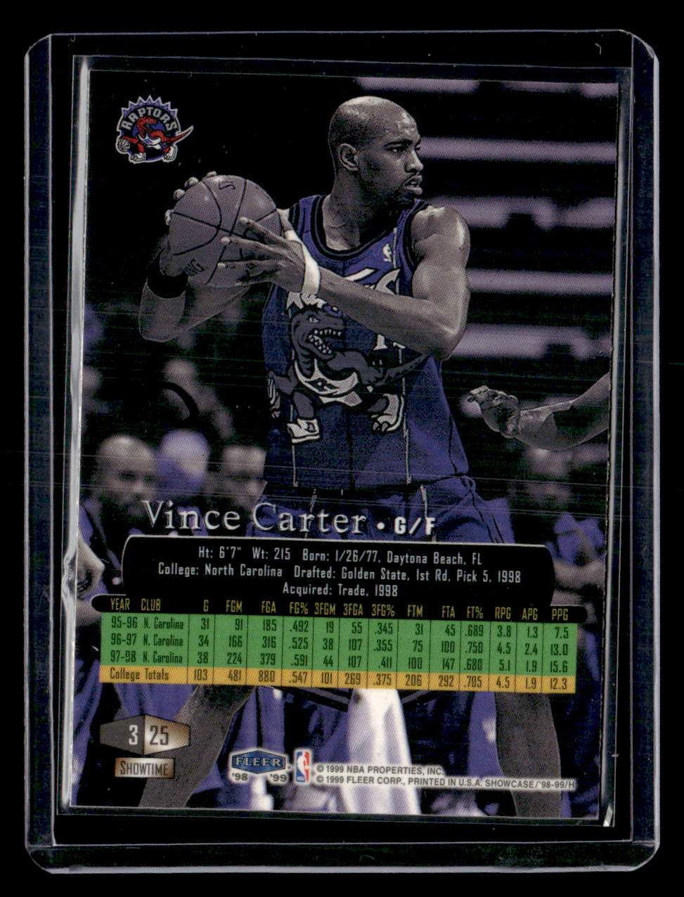 1998-99 Flair Showcase #25 Vince Carter