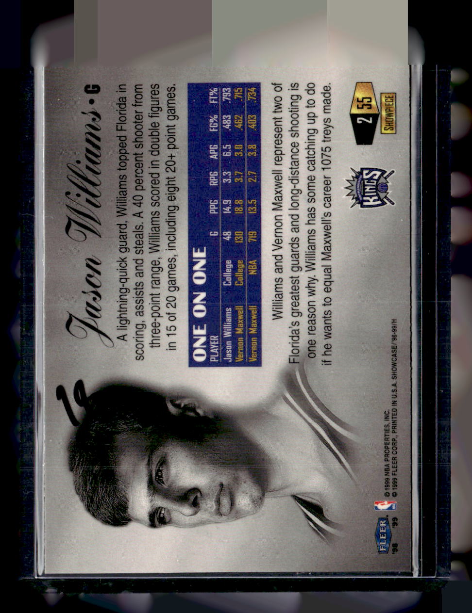1998-99 Flair Showcase #55 Jason Williams Flair Showcase Row 2