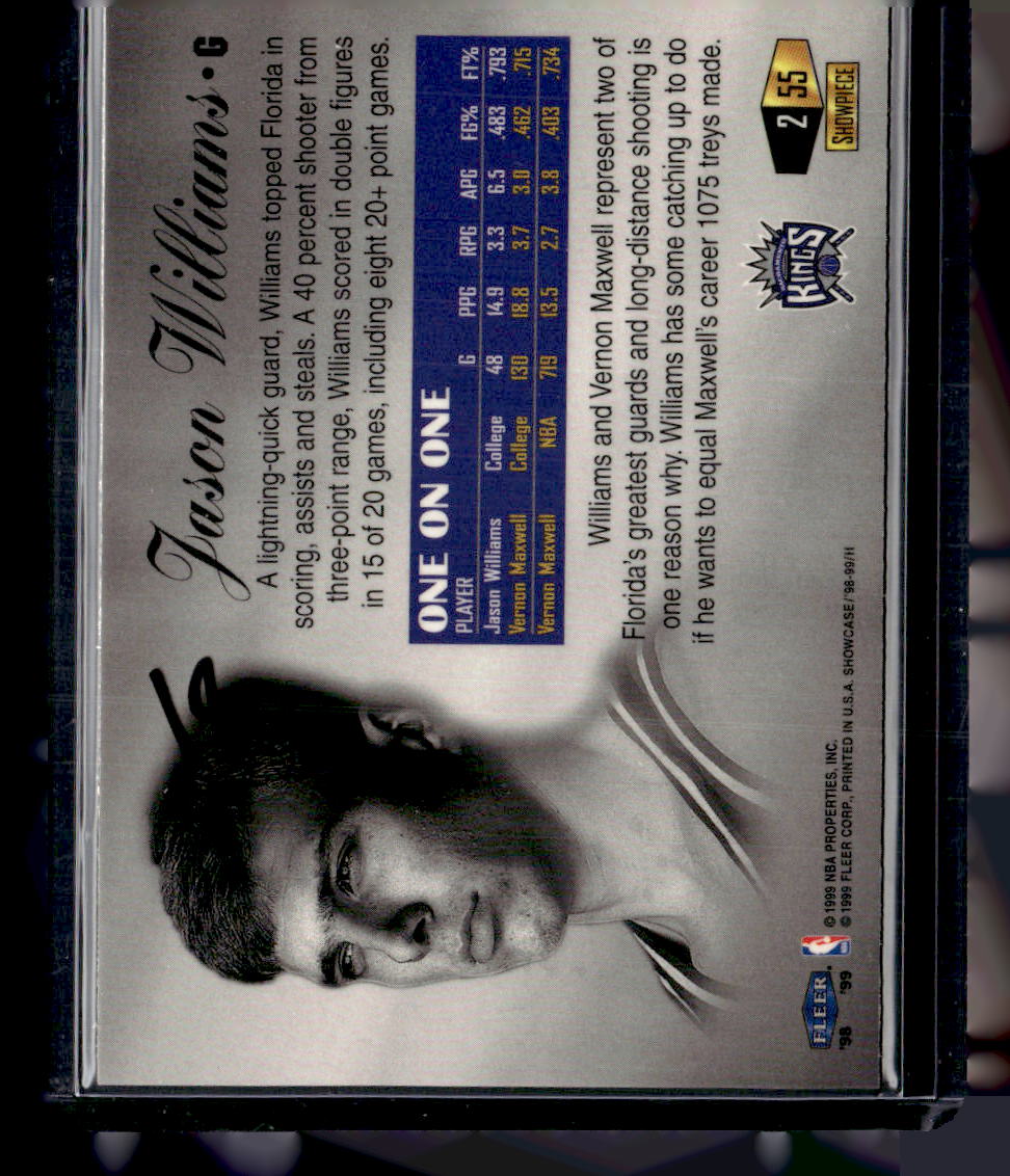 1998-99 Flair Showcase #55 Jason Williams Flair Showcase Row 2
