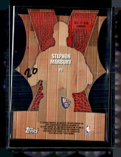 1999-00 Stadium Club #2B Stephon Marbury 3x3 Luminous