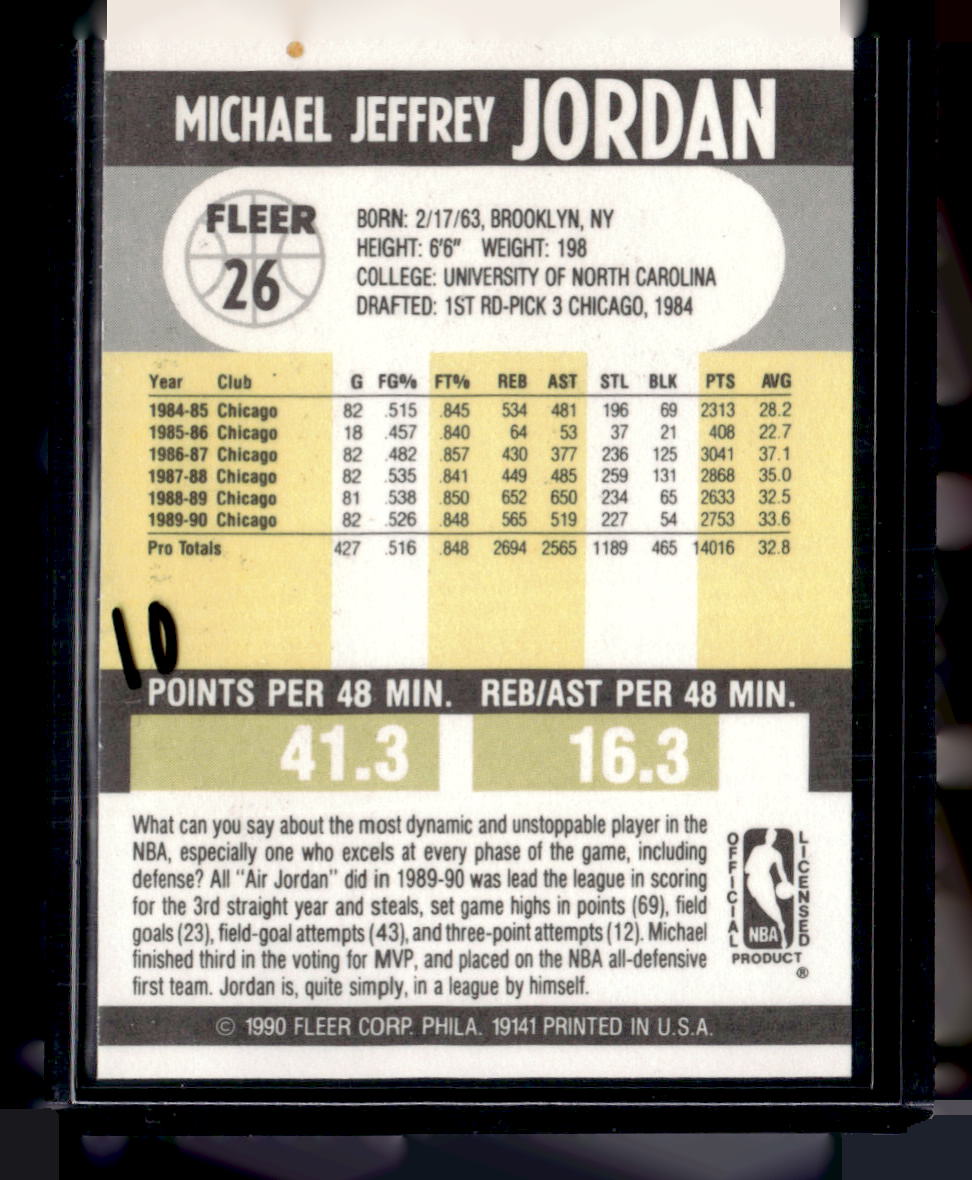 1990-91 Fleer #26b Michael Jordan