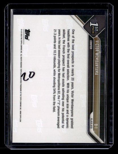2023 Topps Now #D1 Victor Wembanyama