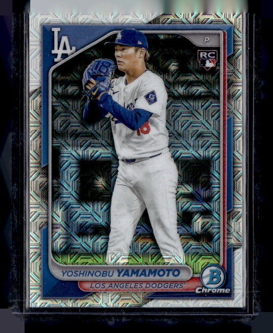 2024 Bowman Chrome #73 Yoshinobu Yamamoto Mojo Refractors