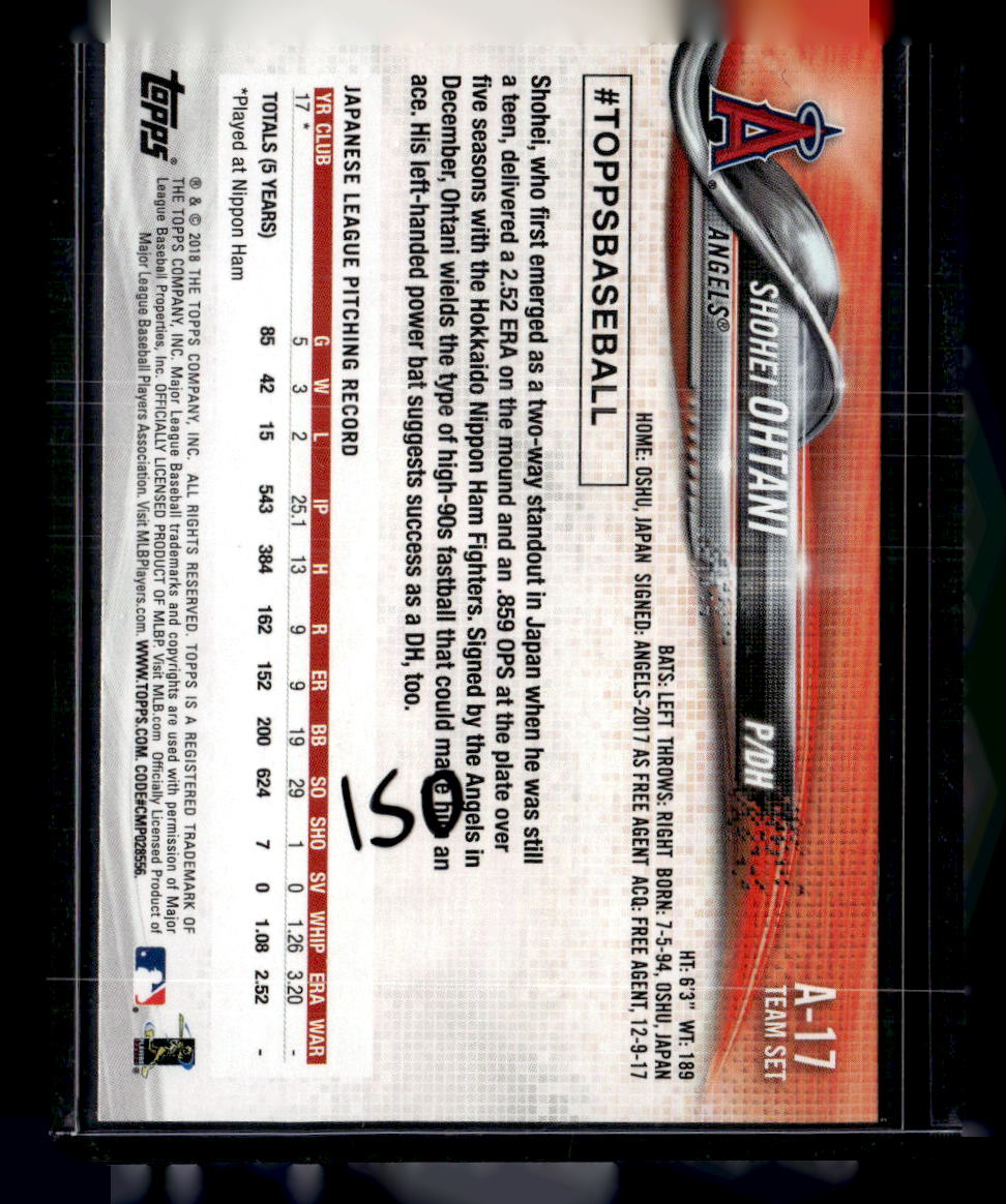2018 Topps Los Angeles Angels #A-17 Shohei Ohtani