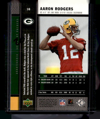 2005 Upper Deck Rookie Premiere #16 Aaron Rodgers
