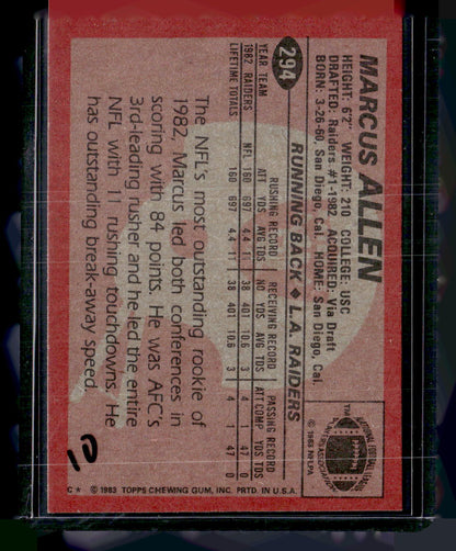 1983 Topps #294 Marcus Allen