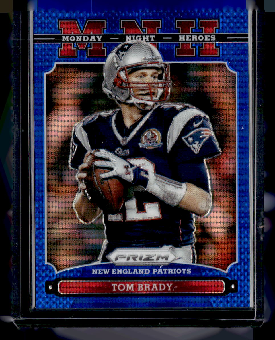 2013 Panini Prizm #22 Tom Brady Monday Night Heroes Prizms Blue Pulsar