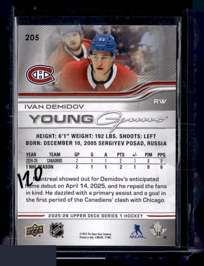 2025-26 Upper Deck #205 Ivan Demidov
