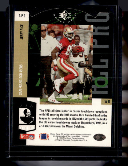 1993 SP #AP9 Jerry Rice All-Pro