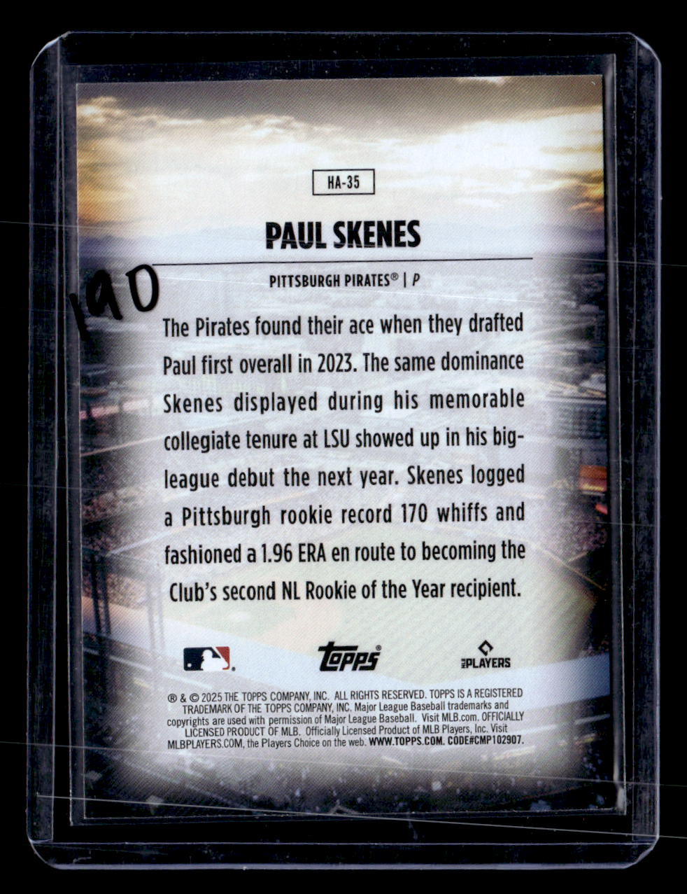2025 Topps #HA-35 Paul Skenes Home Field Advantage