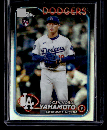 2024 Topps Chrome Update #USC108 Yoshinobu Yamamoto Refractors
