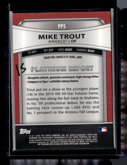 2010 Bowman Platinum #PP5 Mike Trout Prospects