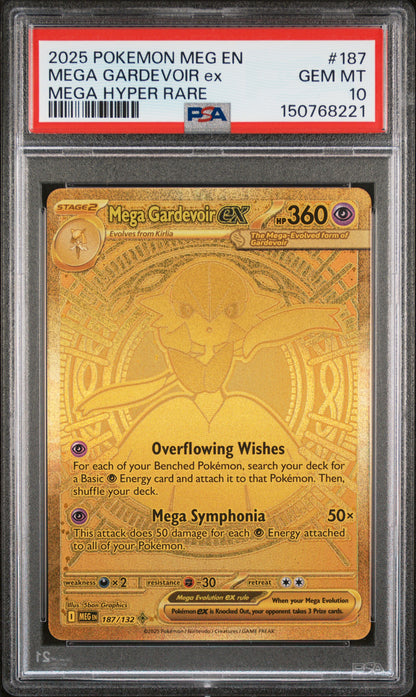 2025 Pokemon Meg En-Mega Evolution #187 Mega Gardevoir Ex PSA 10