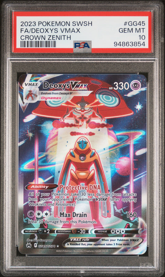 2023 Pokemon Sword And Shield Crown Zenith #GG45 Fa/Deoxys Vmax PSA 10
