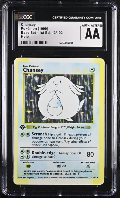 1999 Base Set - 1st Ed. #3/102 Chansey CGC