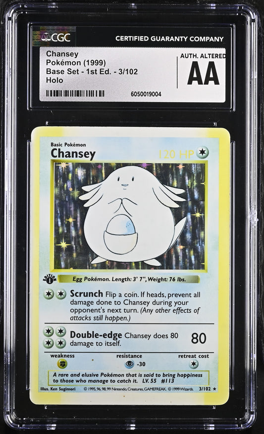 1999 Base Set - 1st Ed. #3/102 Chansey CGC