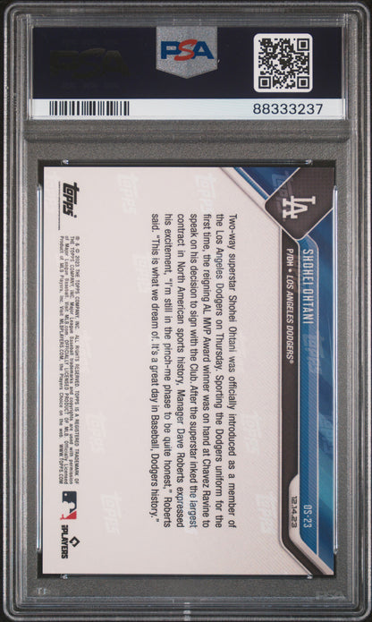 2023 Topps Now Offseason #OS23 Shohei Ohtani PSA 10