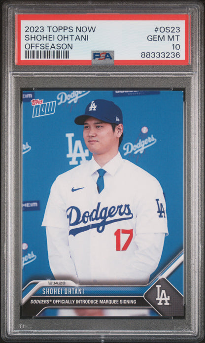 2023 Topps Now Offseason #OS23 Shohei Ohtani PSA 10