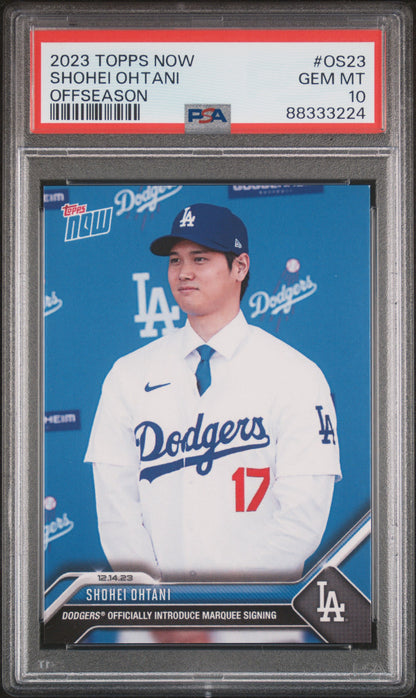 2023 Topps Now Offseason #OS23 Shohei Ohtani PSA 10