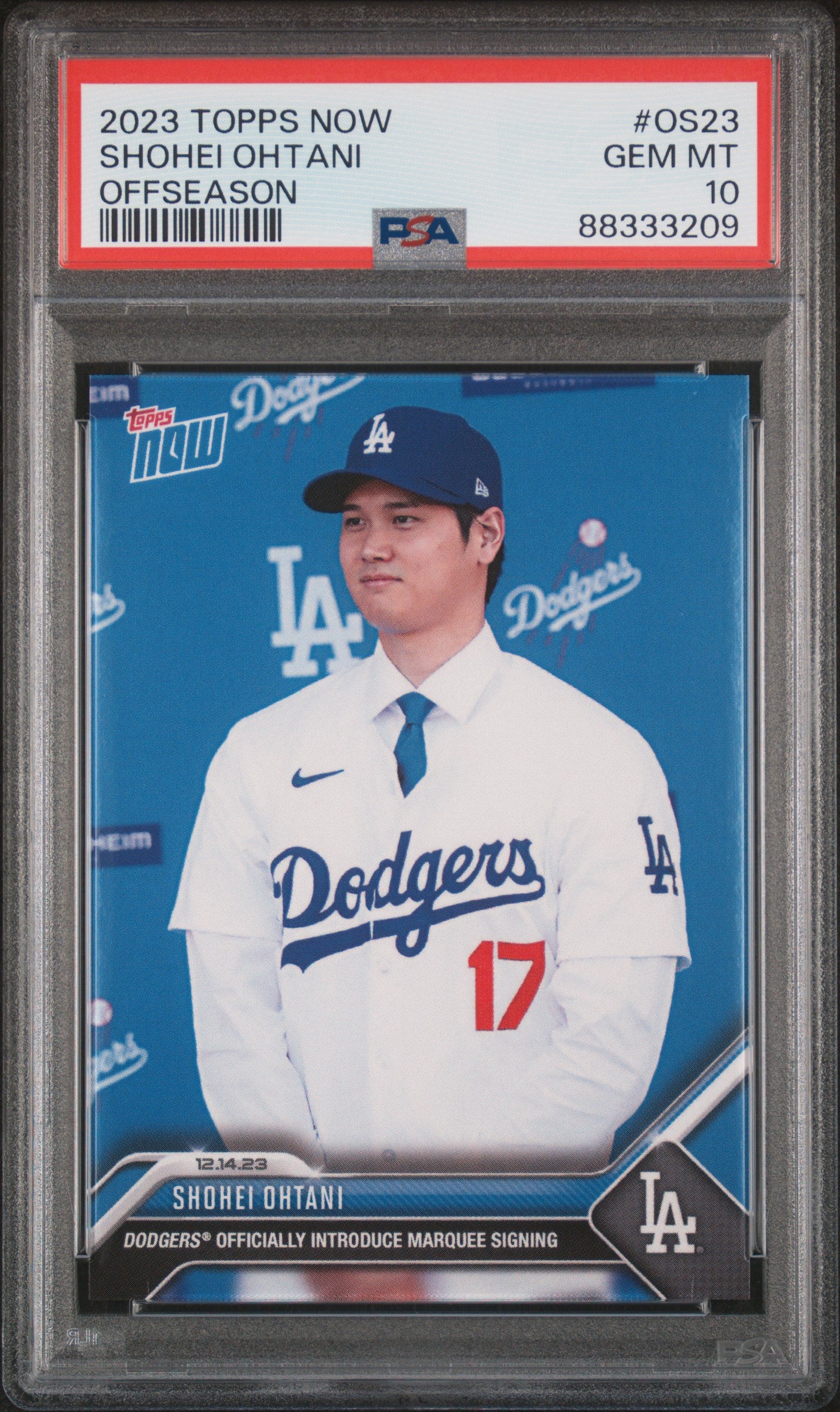 2023 Topps Now Offseason #OS23 Shohei Ohtani PSA 10