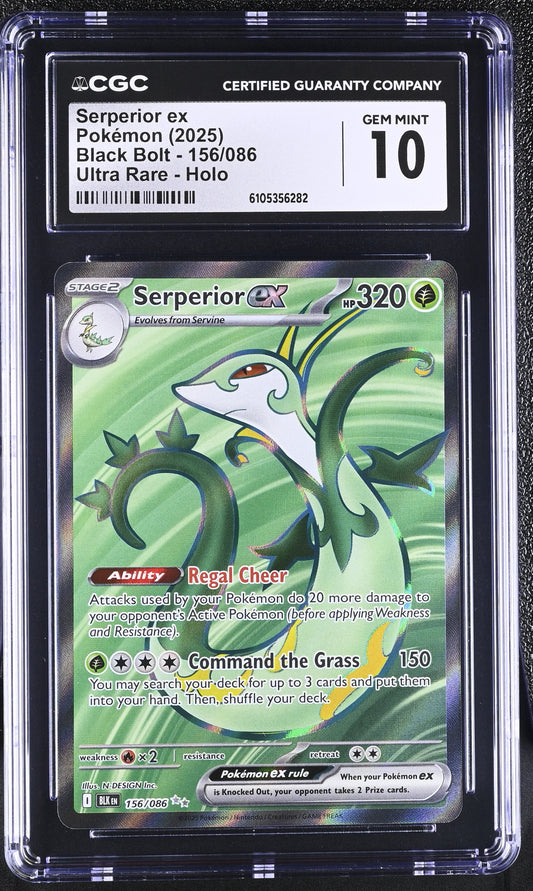 2025 Black Bolt #156/086 Serperior ex CGC 10