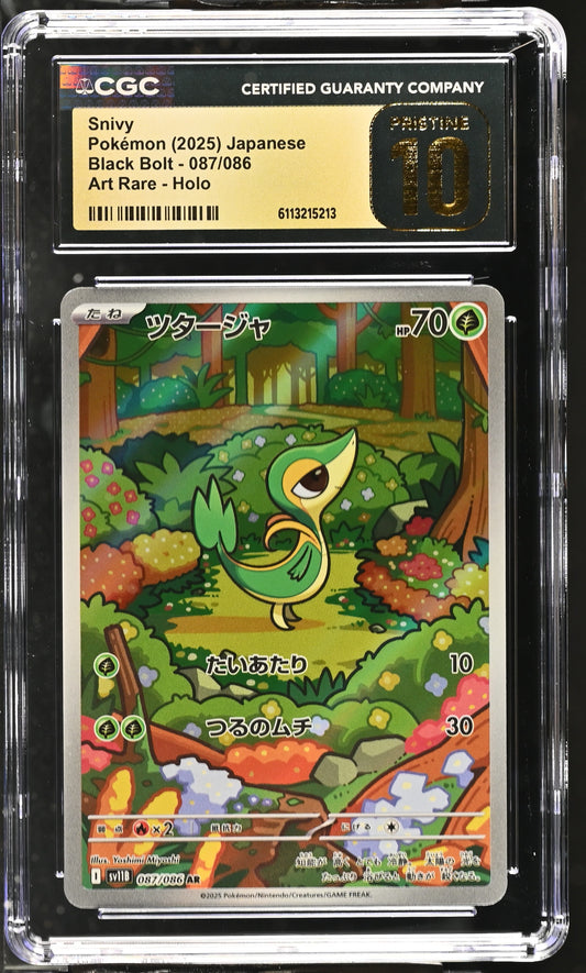 2025 Black Bolt #087/086 Snivy CGC 10