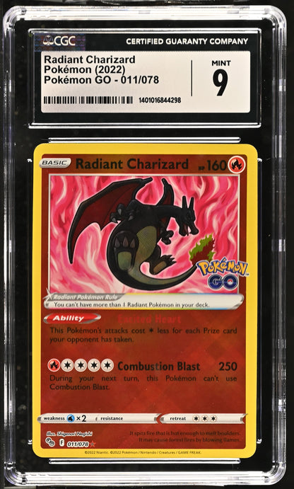 2022 Pok^mon GO #011/078 Radiant Charizard CGC 9