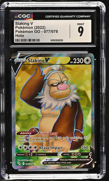 2022 Pok^mon GO #077/078 Slaking V CGC 9