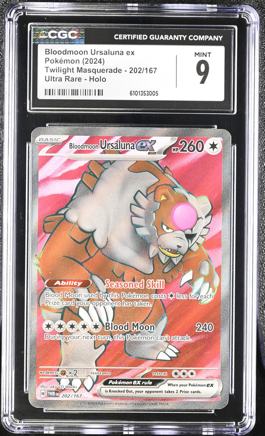 2024 Twilight Masquerade #202/167 Bloodmoon Ursaluna ex CGC 9