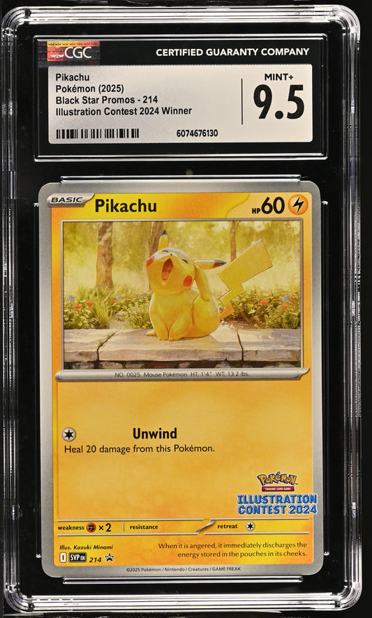 2025 Black Star Promos #214 Pikachu CGC 9.5