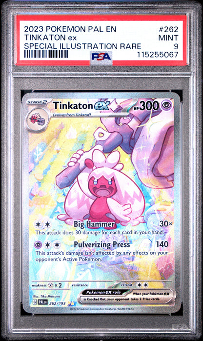 2023 Pokemon Pal En-Paldea Evolved #262 Tinkaton Ex PSA 9