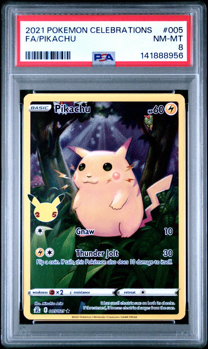 2021 Pokemon Celebrations #005 Fa/Pikachu PSA 8