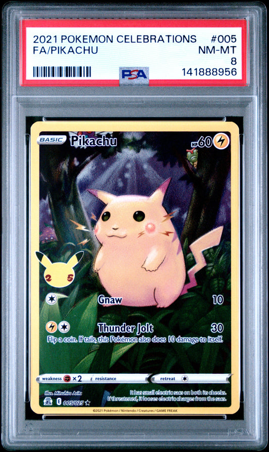 2021 Pokemon Celebrations #005 Fa/Pikachu PSA 8