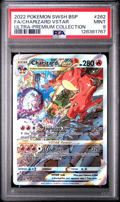 2022 Pokemon Swsh Black Star Promo #262 Fa/Charizard Vstar PSA 9