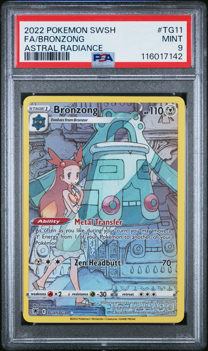 2022 Pokemon Sword & Shield Astral Radiance #TG11 Fa/Bronzong PSA 9