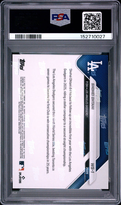 2025 Topps Now World Series Champions #1 Shohei Ohtani PSA 10 152710027
